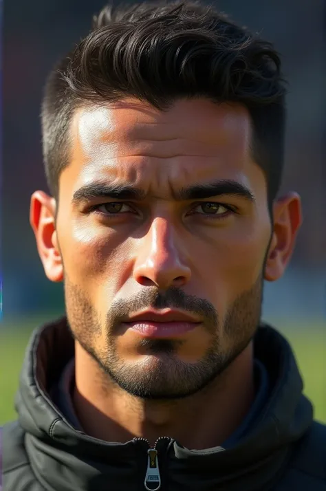 A face of a young Portuguese coach for career mode