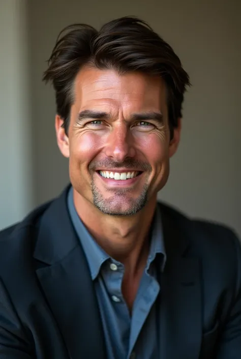 (photorealism:1.2), elegant photo of tom cruise smilling to the camera
