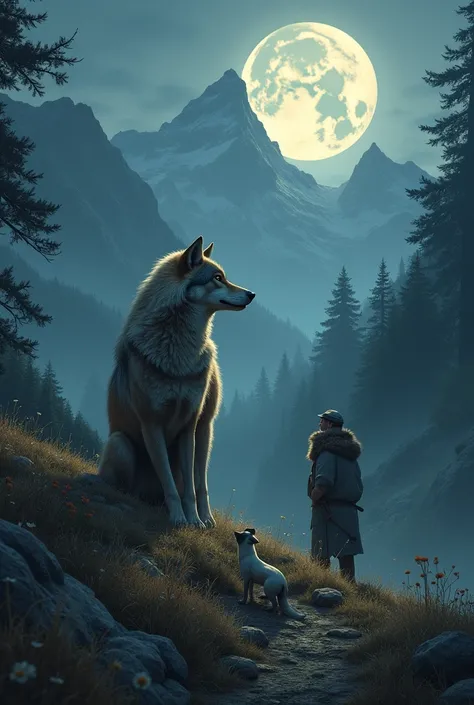 6 pictures of wolf and shepherd story