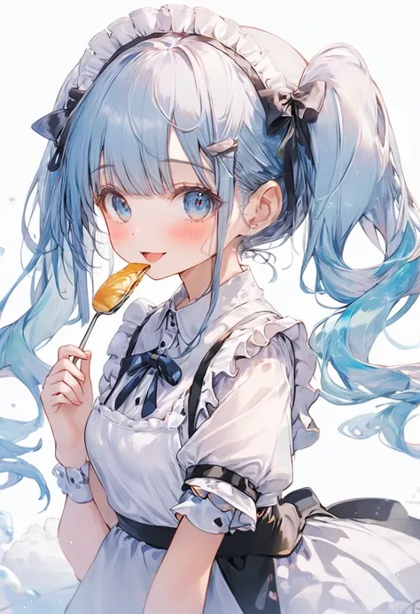 masterpiece, best quality, extremely detailed, (illustration, official art: 1.1), 1 girl, (((light blue long hair))), ((blush)), cute face, big Eyes, masterpiece, best quality, (((a very delicate and beautiful girl))))), amazing, beautiful detailed eyes, b...