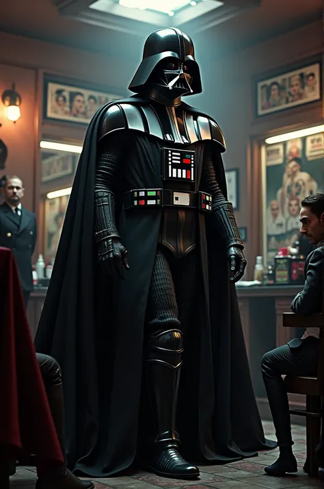 Darth Vader em uma barbearia