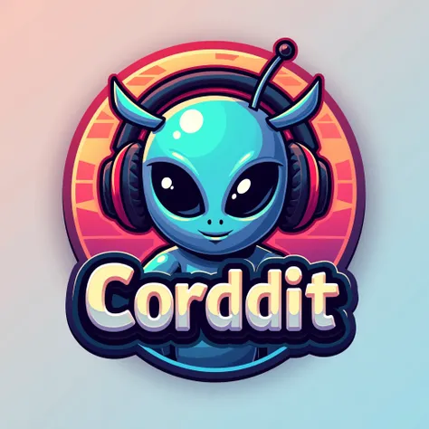 DISCORD AND REDDIT MIXED funny  LOGO dand logo name should be CORDDIT