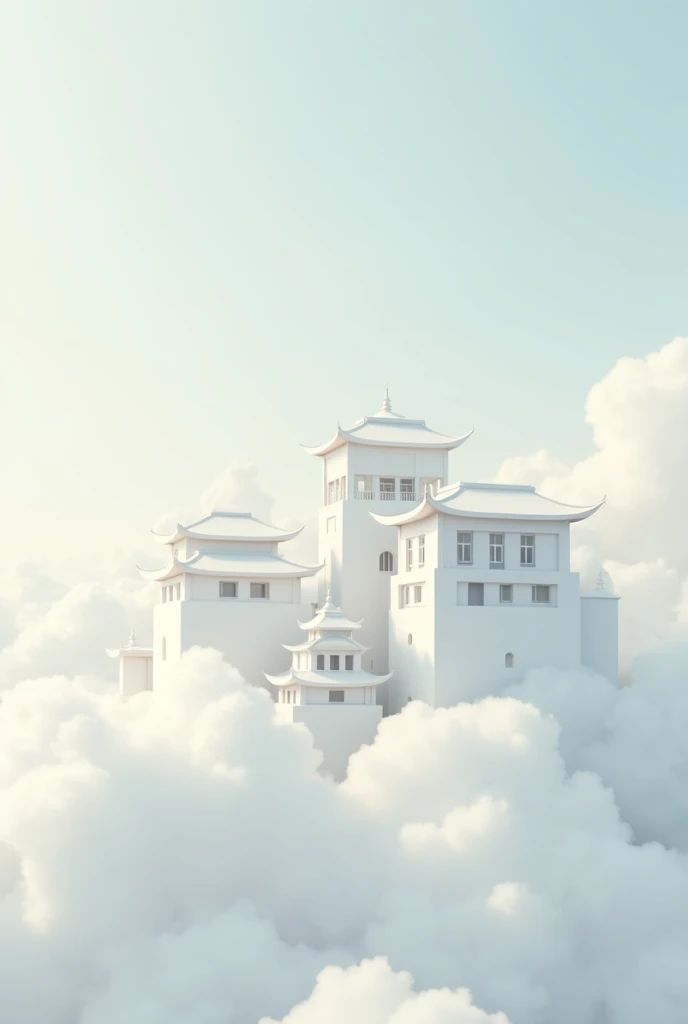 Minimalist Image, asian architecture in the clouds, high sky.
(best quality, masterpiece)