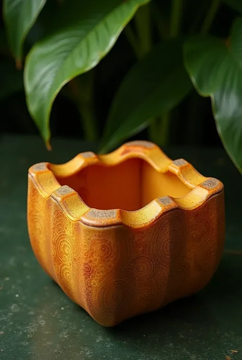 A box made from melore fruit peel