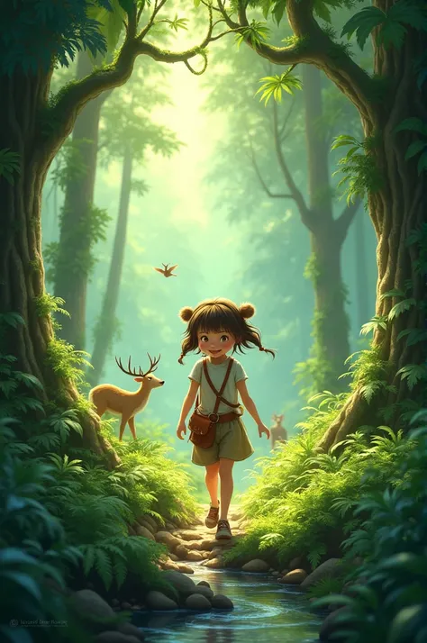 A girl in forest