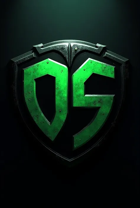 Black and green football team shields written with the name Os Crias 