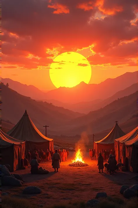 Sunset in the Turkish camp