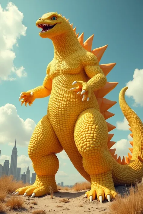 Godzilla made of happy corn pie
