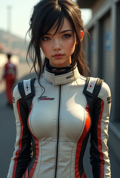 Cute girl in racing suit,　Reality