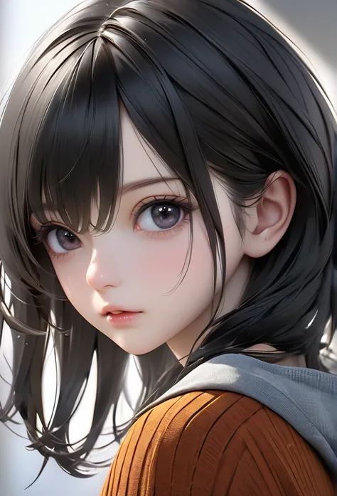 super detailed render, realistic teenage_girl, Super Detailed, UHD, black_hair, black_eyes