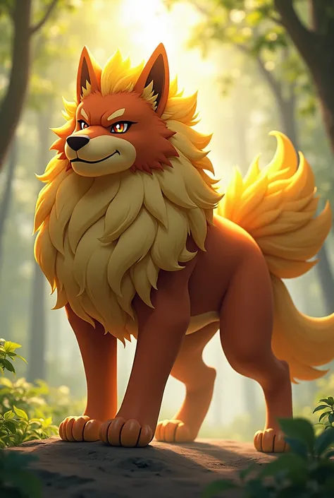 An arcanine with a large sheath