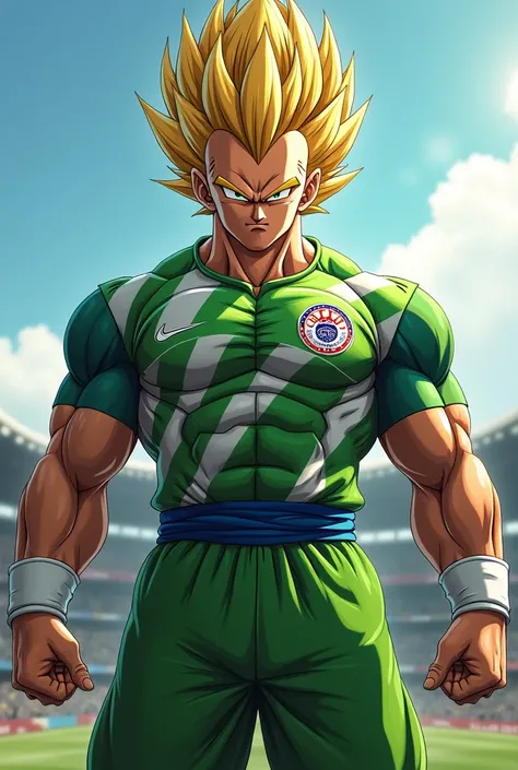 Vegeta with Colombian Atletico Nacional soccer shirt 