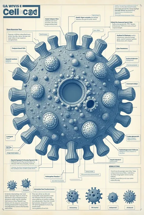 Make a blueprint with labels of what a virus has in them as a cell city and have the functions have BIG labels