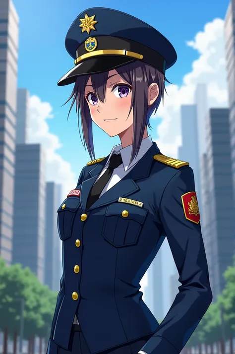 Anime character wearing the uniform of the Military Police of the State of São Paulo 