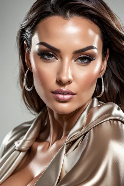 Close up head shot portrait,(best quality,4k,Alto:1.2),ultra-detalhado,Realistic, photo, professional, studio lighting, vivid colors, sharp focus, Physically-based rendering,HDR, extremely detailed eyes and face, beautiful detailed lips, long eyelashes,(ex...