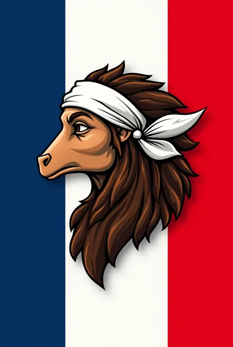 Corsican emblem with the French flag 