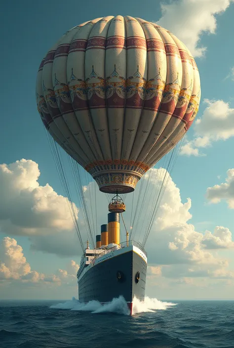 Used baloon to uplift titanic

