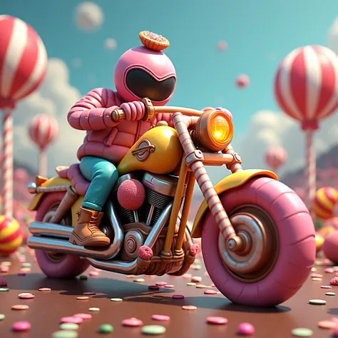 Motorbike made of candy