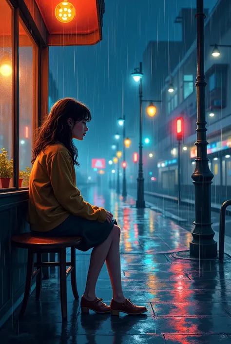 **Reflections of Light**: The protagonist, an artist, observes the rain falling at night while in a nearby cafe. The colorful street lights reflect in the puddles of water, inspiring her to capture the scene in a painting. What she didnt expect was that th...