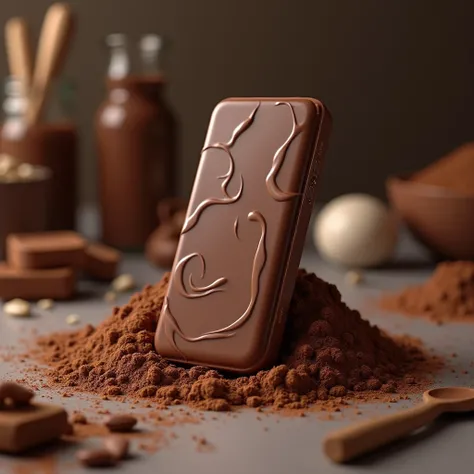 Handphone made of chocolate