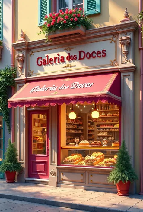 Create the title for the design that will be made for a bakery with the title "Galeria dos Doces"!