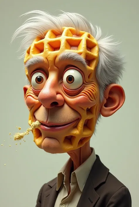 Waffle-faced man