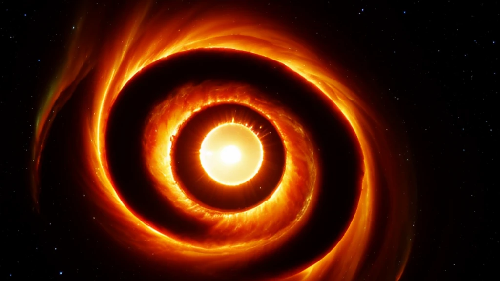 a giant black hole is sucking the sun into the center of the galaxy in a spiral, hyper detail, 64k