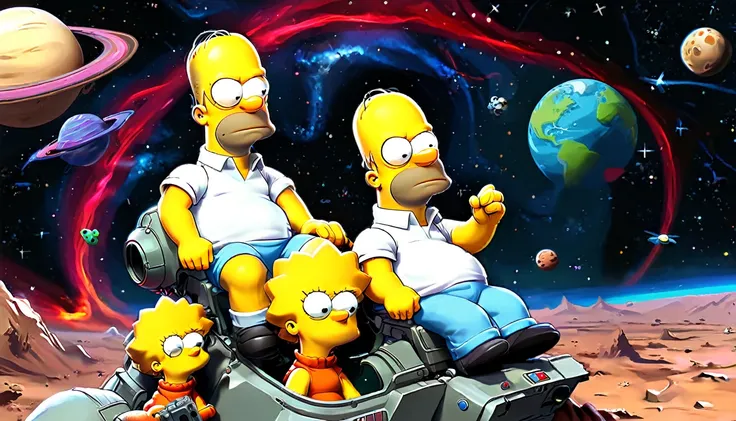 THE SIMPSONS in space