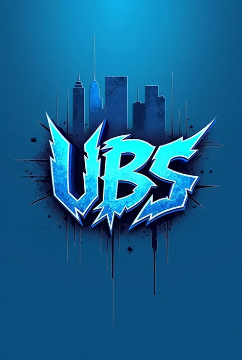 I need a logo related to the acronym UBS where the main color would be blue., with hiphop theme