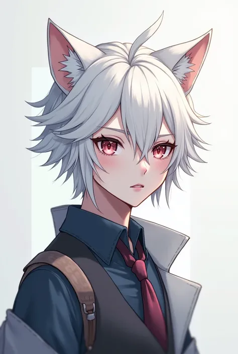 asme a Twitch profile picture with a human character with cat ears and white hair male character facing front


