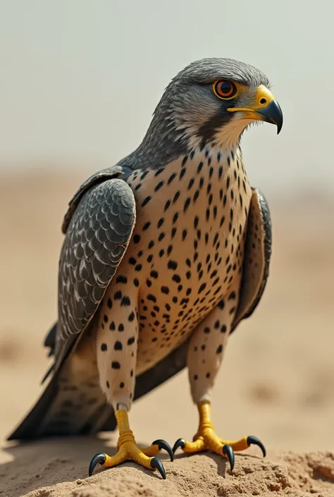 An Israeli army peregrine falcon with military markings trained to hunt carrier pigeons