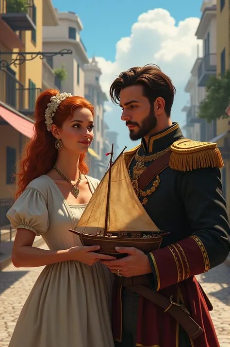 Couple who support Vasco da Gama, lives in Rio de Janeiro, she has 1,54 tall, coppery and very light hair, hes brunette, stocky, 1,72 tall black military hair and sawn boat 