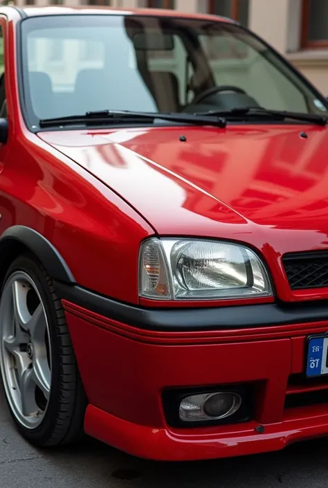 Corsa claccic year 2001 red with black lines 