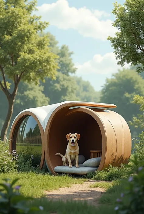 Technological and sustainable dog house