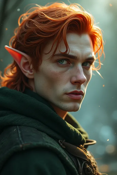 HANDSOME RED HAIRED ELF MAN WITHOUT A MOUTH 