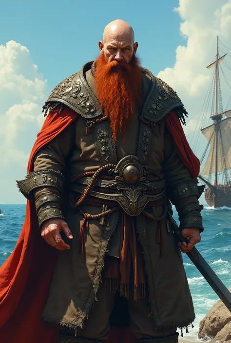 Eric Rowan From WWE - Pirate - Lord of the Rings - Bald and Red Beard 