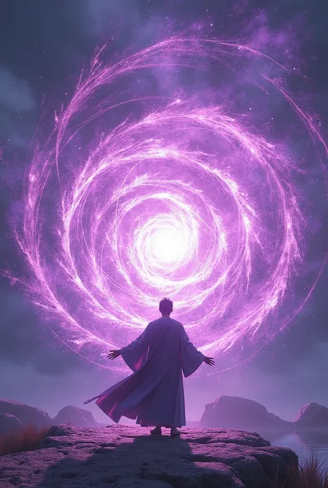 Gojo making a purple infinity