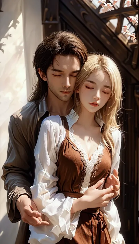 (Highest quality), (Very detailed), (Detailed light), (Very delicate and beautiful), (Ultra-realistic live-action representation、Representation of fine skin、 Four fingers and a thumb)、1 girl, Brown Hair, Brown eyes, (Beautiful big chest:1.5), chest, Highes...