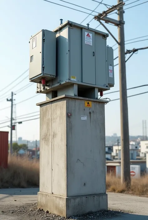 A double T 11 concrete post/1000 with transformer