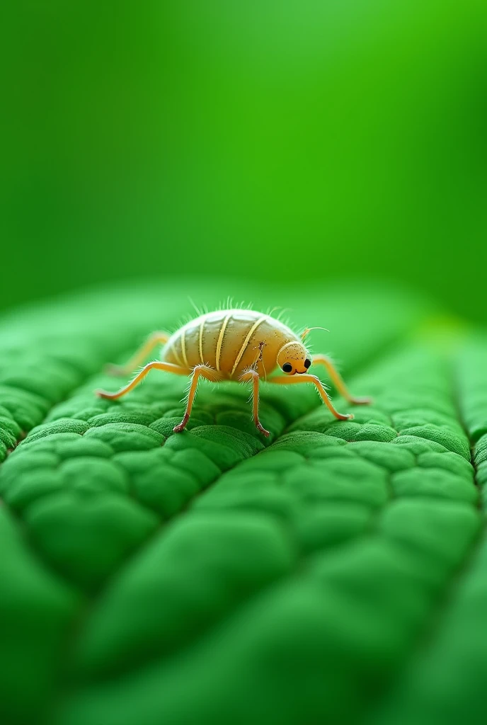 generate an animated mite on a leaf
