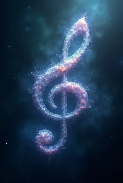 Treble clef nebula in space