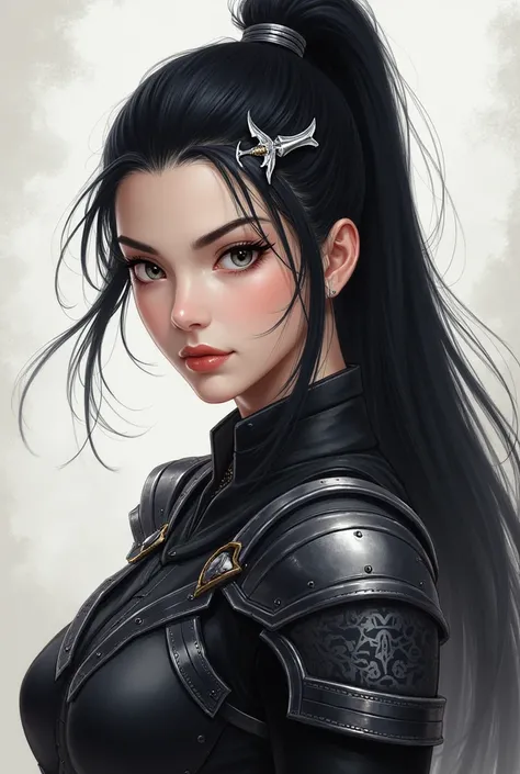 : Lan Mei has a tall, athletic build, reflecting her training as a strategist and warrior. She has long, sleek black hair that she often ties back into a high ponytail, accentuating her sharp features. Her eyes are a piercing shade of gray, exuding intelli...