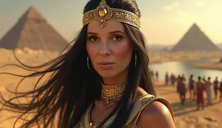 Create an ULTRA REALISTIC image of Cleopatra, TRANSMIT DEPTH