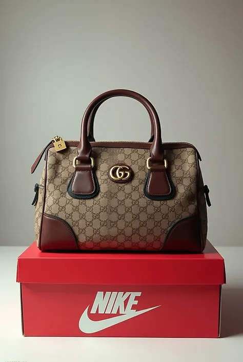 Gucci bag + nike air jordan box