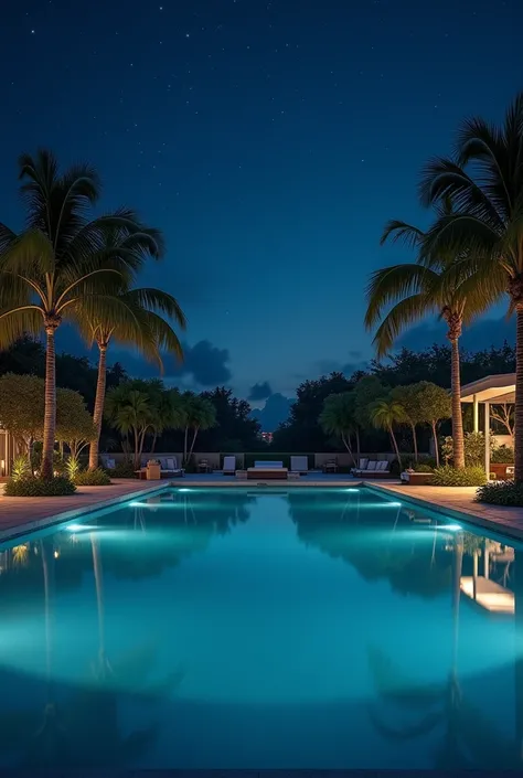 pool at night 