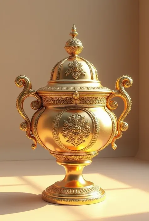 A golden censer in 3d image style