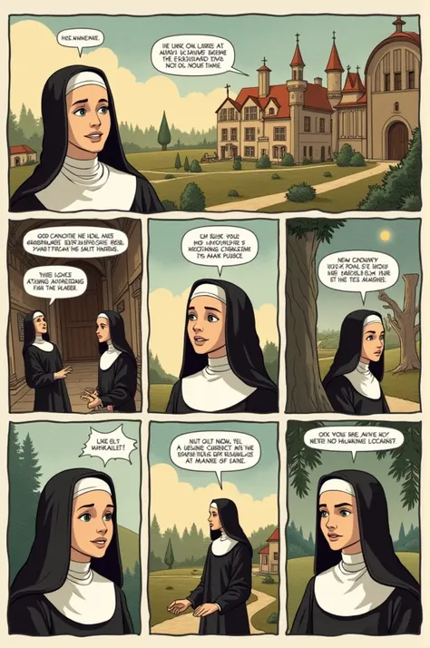 Create a comic strip about the life of Saint Therese of Jesus 