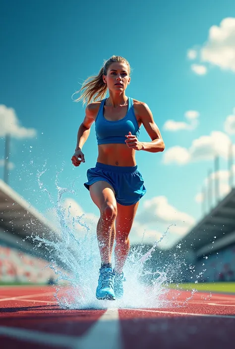 Create me an image about hydration and sport
