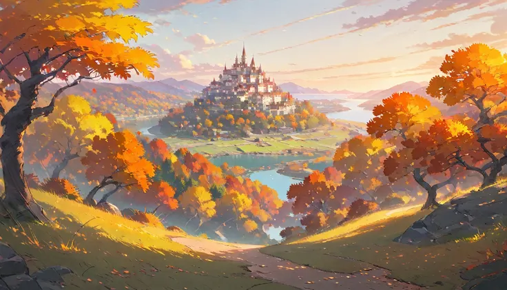 Cozy ,nature ultrawide landscape autumn ,fall , Lofi Cozy wallpaper, No people