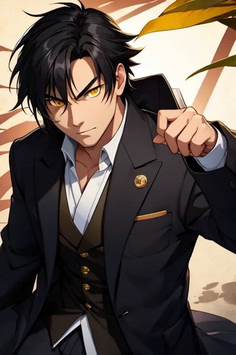 male　Detective　2　Black Hair　Yellow Eyes　Japanese